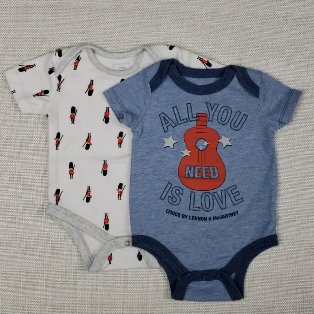 Across The Pond bodysuit onsesie bundle 0-3M